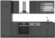 Vicco Fame-Line Complete keukeneenheid – 300 cm zonder werkblad Anthrazit-Gold Landhaus