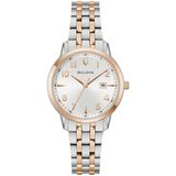 Bulova 98M140 Polshorloge Dames Staal Kwarts Zilverkleurig Multi