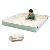 Infantino Opvouwbare Zachte Speelmat, Zeer Groot, Gemakkelijk mee te Nemen, Babyspeelgoed, Opvouwbare Zijkanten, Antislip Speeldeken voor Baby's en Peuters, Regenbogen