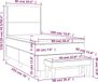 vidaXL Boxspring met matras stof blauw 90x190 cm
