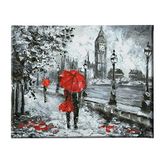 Homemania Afbeelding London steden en landschappen voor woonkamer, slaapkamer, meerkleurig, 45 x 3 x 70 cm, polyester, hout