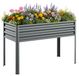 Plantage surélevée - Métal - 120 x 54 x 80 cm - Anthracite - Pour balcon et jardin