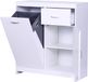 Armoire de salle de bain sans marque avec panier à linge