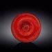 Wilmax WL-669225/A Porseleinen ronde diepe plaat, rood, 24 cm diameter, 200 ml capaciteit