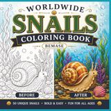 Worlwide Snails Coloring Book: 50 Unique Snails - Bold & Easy - Fun For All Ages