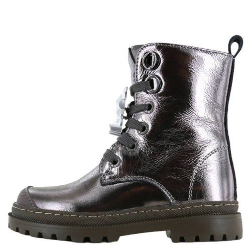 Shoesme suède enkelboots - zilver