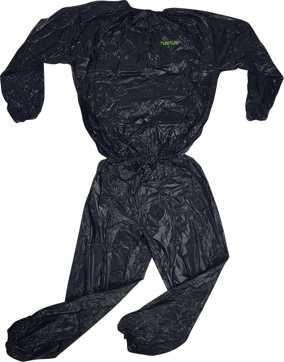 Tunturi Zweetpak - Sauna Suit - XXL - Zwart/Groen