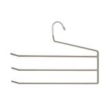 MSV 245 broekhangers met 3 stangen, PVC/verchroomd metaal, blauw, 33 x 24 x 0,1 cm