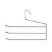 MSV 245 broekhangers met 3 stangen, PVC/verchroomd metaal, blauw, 33 x 24 x 0,1 cm
