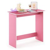 Furinno Simplistisch computerbureau, bureau, schrijfbureau, roze/wit, 80 (B) x 75,7 (H) x 39,4 (D) cm
