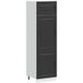 Kalmar Armoire de cuisine meuble de cuisine noir bois d'ingénierie