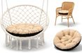 Omgoods – Coussin de jardin rond, 60 cm de diamètre, hydrofuge, pour intérieur et extérieur