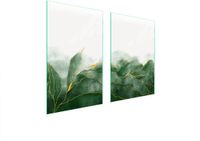 TMK ArtDeko Snijplank Glas 65x52 cm Veelkleurige Bladeren
