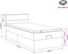 vidaXL Ottoman bed met matras Donkerblauw 100 x 200 cm Fluweel