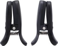 Doc Johnson Vibro Grippers - Vibrerende Tepelklemmen met Koffer - Zwart