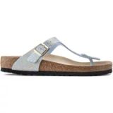 Birkenstock Gizeh Python slippers blauw - Maat 36