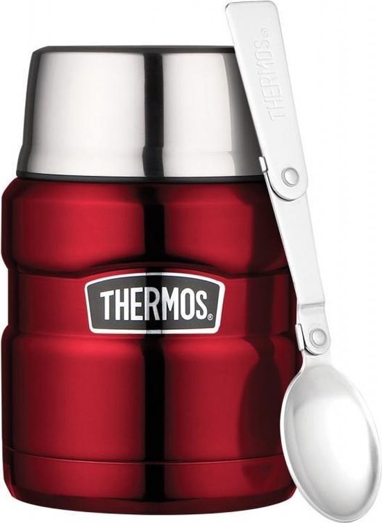Thermos King Voedselcontainer 450 ml Titanium, red 2020 Thermosflessen & Thermoskannen