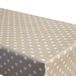 Cofan ofan Nappe anti-taches | Beige avec pois blancs | Vinyle et polyester | Imperméable | Facile à nettoyer | 1,40 x 3 m