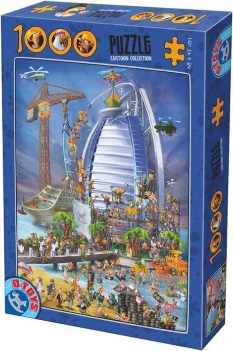 dtoys Cartoon Burj Al Arab Puzzel 1000 Stukjes