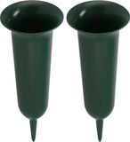 DK Design Vase de jardin plastique - Vert - H42 cm