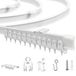 Tringle à rideaux flexible 3 m blanc