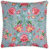 Wylder Nature Claudia Bloemen Outdoor Kussenhoes - Eend Ei Blauw - 45x45cm
