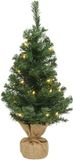 Bellatio Decorations Everlands Verlichte Mini Kerstboom Groen Kunststof 90 cm