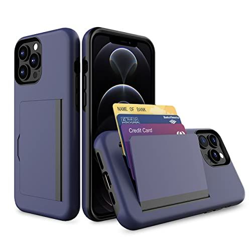 MXBXLG Panda MXBXLG Creditcard Beschermende Portefeuilles Case Voor iPhone 13 12 11 Pro Max iPhone 13 mini x xr xs 6 6s 7 8 Plus se 2020 Achterkant, Marineblauw, Voor iPhone 7