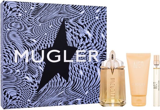 Thierry Mugler Alien Goddess Giftset - 60 ml navulbare eau de parfum spray + 10 ml navulbare eau de parfum tasspray + 50 ml bodylotion - cadeauset voor dames