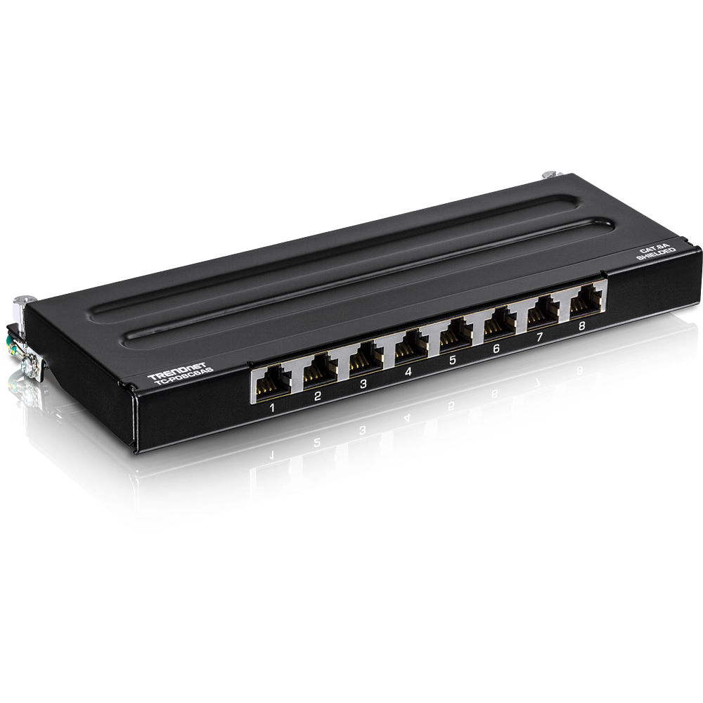 TRENDnet TC-P08C6AS - Patch panel - Zwart
