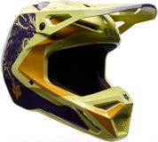 Fox V1 Image Print Motocrosshelm - Geel/Paars - L