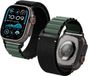 Spigen WBF1 Bandje Geschikt voor Apple Watch 1/2/3/4/5/6/7/8/9/10/11/SE/Ultra 49MM / 46MM / 45MM / 44MM / 42MM - Zwart Groen