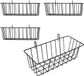 Merkloos / Sans marque Dailygoods - 4 Stuks Rastermanden met Haken - Wandrek Metaaldraad - Zwart