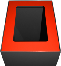 Open top voor modulaire afvalscheidingsbak, rood