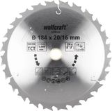 wolfcraft Cirkelzaagblad voor accu-handcirkelzagen, serie lila, Ø 184 mm - 6346000