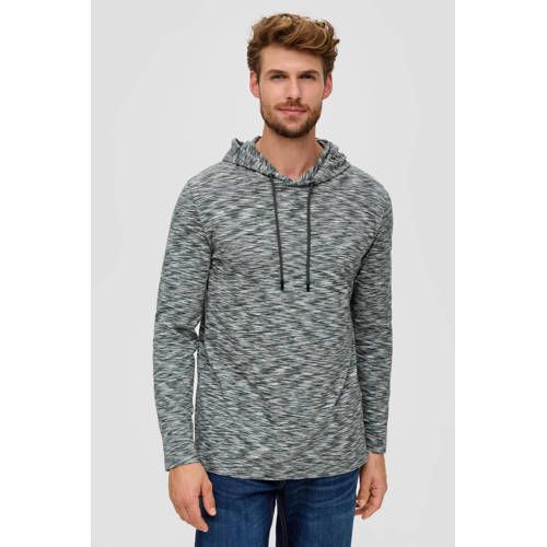 s.Oliver Gemêleerde Regular Fit Longsleeve - Kakigroen