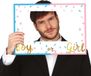 Fiestas Gender Reveal Foto Frame - 2 Stuks - Blanc