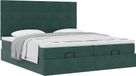 Maison Exclusive - Cadre de lit ottoman avec coussin de matelas gris foncé, 160x200 cm, velours