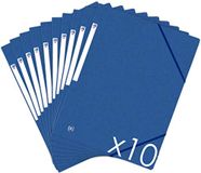 Oxford Topfile+ Kartonnen map, 3 flappen, A4, elastisch, blauw, 10 stuks