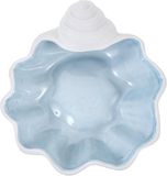 Kivora B.V. Écaille de céramique bleue – Organisateur de bijoux polyvalent, plateau à clés et porte-bagues, décoratif pour la maison, le bureau et la salle de bain.