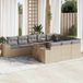 Maison Exclusive - Ensemble de jardin, 11 pièces, avec coussins, beige, en polyrotin