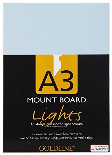 Clairefontaine GMB3/ASTLZ - 10 gelamineerde dozen (1,25 mm, DIN A3) - 1 pak - lichtkleurig gesorteerd