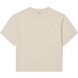 Lacoste Oversize Fit Dames T-shirt ecru, Effen
