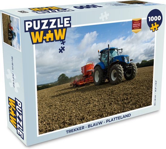 MuchoWow Puzzel Trekker - Blauw - Platteland - Wolken - Legpuzzel - Puzzel 1000 stukjes volwassenen - Sinterklaas cadeautjes - Sinterklaas voor grote kinderen