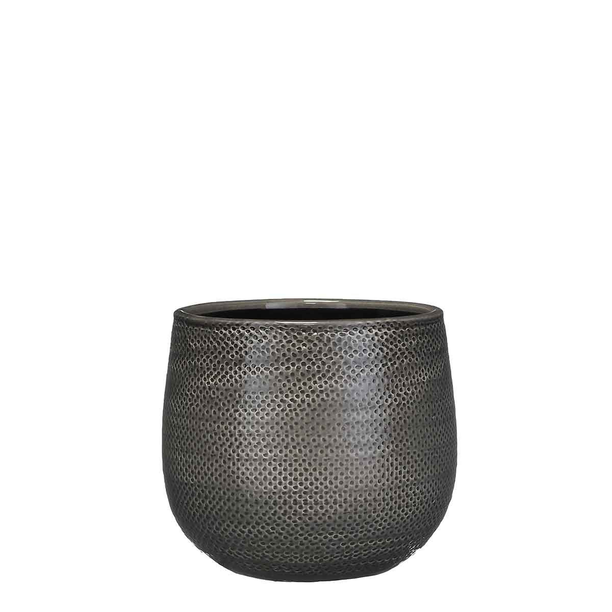 Mica Decorations Gabriel Ronde Pot Grijs - 19 x 21 cm