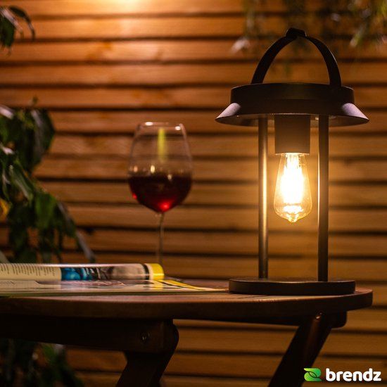 Brendz Tampa Rond Solar Lantern - Outdoor Garden Light with USB-C Charging & Dimming - IP44