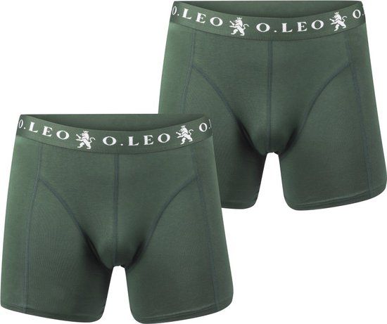 O.leo - Boxershort - Groen - Maat L - 2 stuks