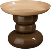 Mica Decorations Zita table d'appoint - Ronde - Brun/Crème - 34 x 41 cm