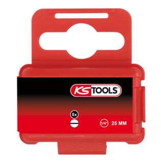 KS Tools KS Tools 1/4" CLASSIC bit sleuf, 25mm, 5mm, set van 5 Aantal:5