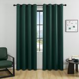 Merkloos 2 stuks Waterdichte verduisterende gordijnen voor patio binnen/buiten thermisch geïsoleerde doorvoertule gordijnen zonblokkerende winddichte gordijnen voor veranda pergola cabana，groen，106cm*160cm